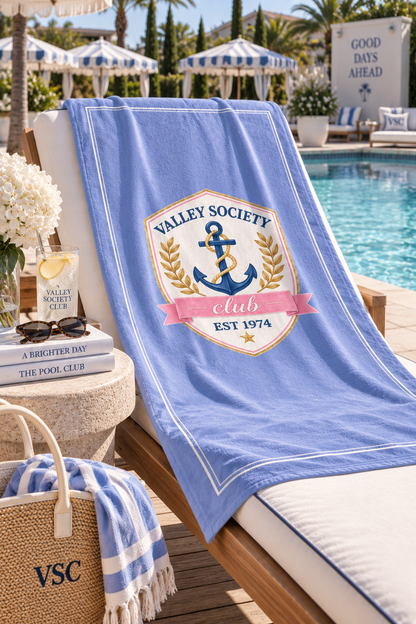 Yacht Club Beach Towel - Blue